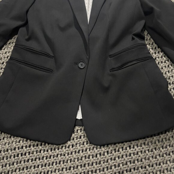 🖤 Express Editor Fitted One Button Blazer - Black - Size 12 - Picture 6 of 8